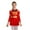 Red, variant on TiaoBug Kids Cheer Leader Costume Halloween Outfit Long Sleeve Cold Shoulder Cheerleading Dress Black 8