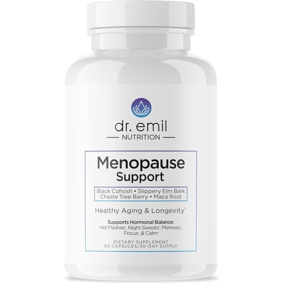DR. EMIL NUTRITION Menopause Supplements for Women - Multi-Symptom Menopause Relief for Hot Flashes, Night Sweats & Mood Swings - Menopause Support Pills with Black Cohosh - 30 Day Supply