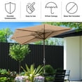 thumbnail image 4 of Villacera 9FT Outdoor Half Patio Umbrella - Balcony Furniture, Beige, 4 of 10