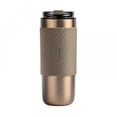 thumbnail image 1 of Taza de café portátil grande con acabado dorado, 1 of 4