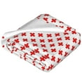 thumbnail image 2 of Bingfone Red Cross Print Flannel Fleece Blanket Throw Blanket for Bed,Sofa,Couch,Travel,Camping(50"x40" ), 2 of 8