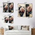 thumbnail image 4 of Designart "Pink and Deep Purple Zinnias I" Zinnias Wall Art Set Of 2 - Pink Floral Wall Decor Set Of 2, 4 of 7
