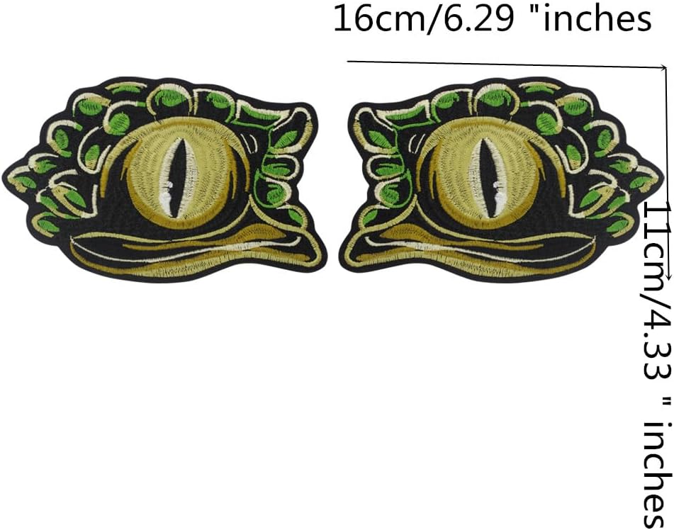 Snake Eyes Patches Iron on Sew on Patch Embroidery Badges Embroidered Appliqué Patches Fashion Fabric Patches for DIY Jacket Backpack Decorated 1 piece