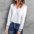 thumbnail image 4 of Blusa para mujer Pompotops Manga larga Cuello en V encaje S, 4 of 9
