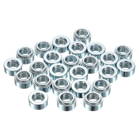 Uxcell 25Pcs Self-Clinching Nuts, 1/4"-20x0.22" Zinc-Plated Carbon Steel Rivet Nut