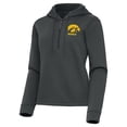 thumbnail image 2 of Women's Antigua Charcoal Iowa Hawkeyes Contemporary Quarter-Zip Hoodie, 2 of 3