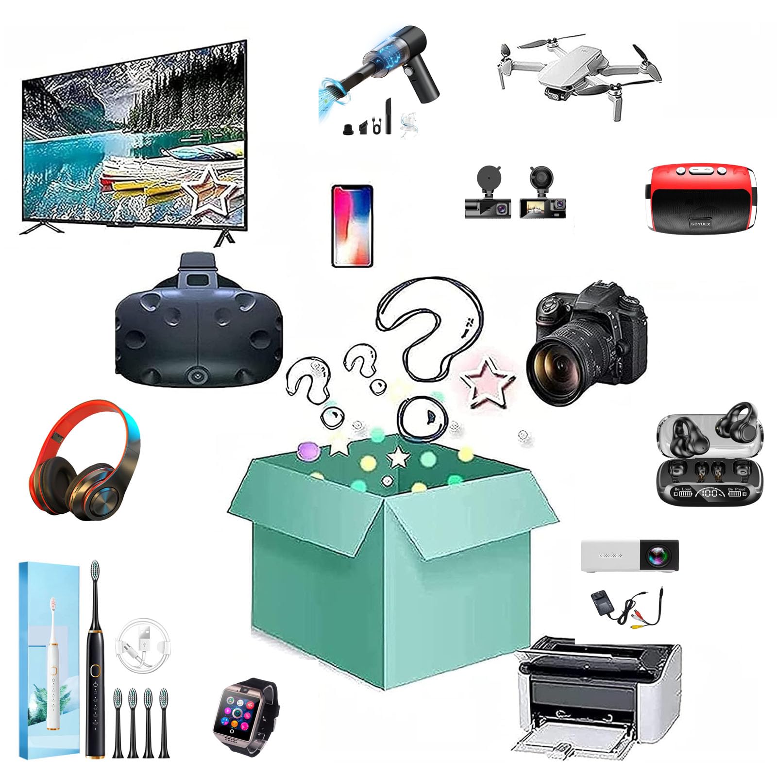 Multi-Piece Electronics Collection: 2-28 Useful Household Gadgets in a Curated Gift Box