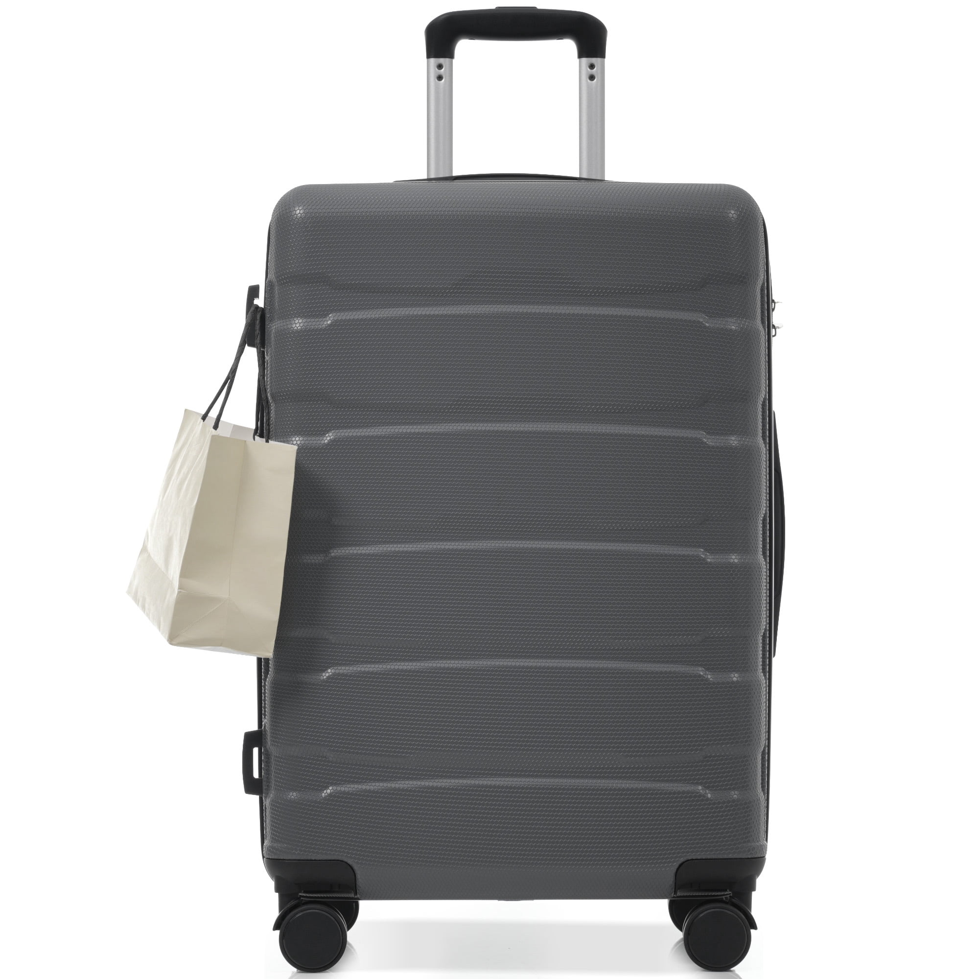 Euroco 28 Inch Expandable Checked-Large Luggage, ABS Hardshell Large Suitcase with Spinner Wheels,TSA Lock, Lightweight Rolling Suitcase for Travel Men Women,Gray