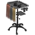 thumbnail image 1 of Carrito con ruedas para peluquería ZHOOGE, con espacio de almacenamiento y herramientas, color negro, 1 of 6