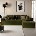 thumbnail image 5 of Ovios 106" Cloud Sofa Couch No Assembly Boneless Deep Seat Sofa for Living Room, Green(Sherpa), 5 of 11