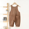 thumbnail image 5 of Staki Kid Overalls Girls Overalls, Little Big Girls Casual Soft Denim Pants Jumpsuit 6-24M 3-5Y(Coffee,4-5 Years), 5 of 5