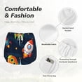 thumbnail image 6 of Lsque Spaceships and Stars Printed Women's Running Shorts with Liner Pockets,Elastic Quick Dry Workout Athletic Gym Yoga Shorts,Womens High Waist Shorts-X-Large, 6 of 9