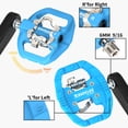 thumbnail image 7 of BUCKLOS Mountain Bike Pedals Clip in and Flat Platform Dual Sided, Lightweight Nylon Clipless Pedals Compatible with SPD Bicycle Cleats Cycling Shoes- Fit Gravel MTB Indoor Road Bike（PD-M650）, 7 of 7
