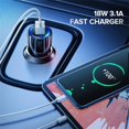 thumbnail image 2 of Quick Charge Qc3.0 Dual Usb Car Charger Universal Double Usb Fast Charging 12v 24v Smart Adapter White, 2 of 4