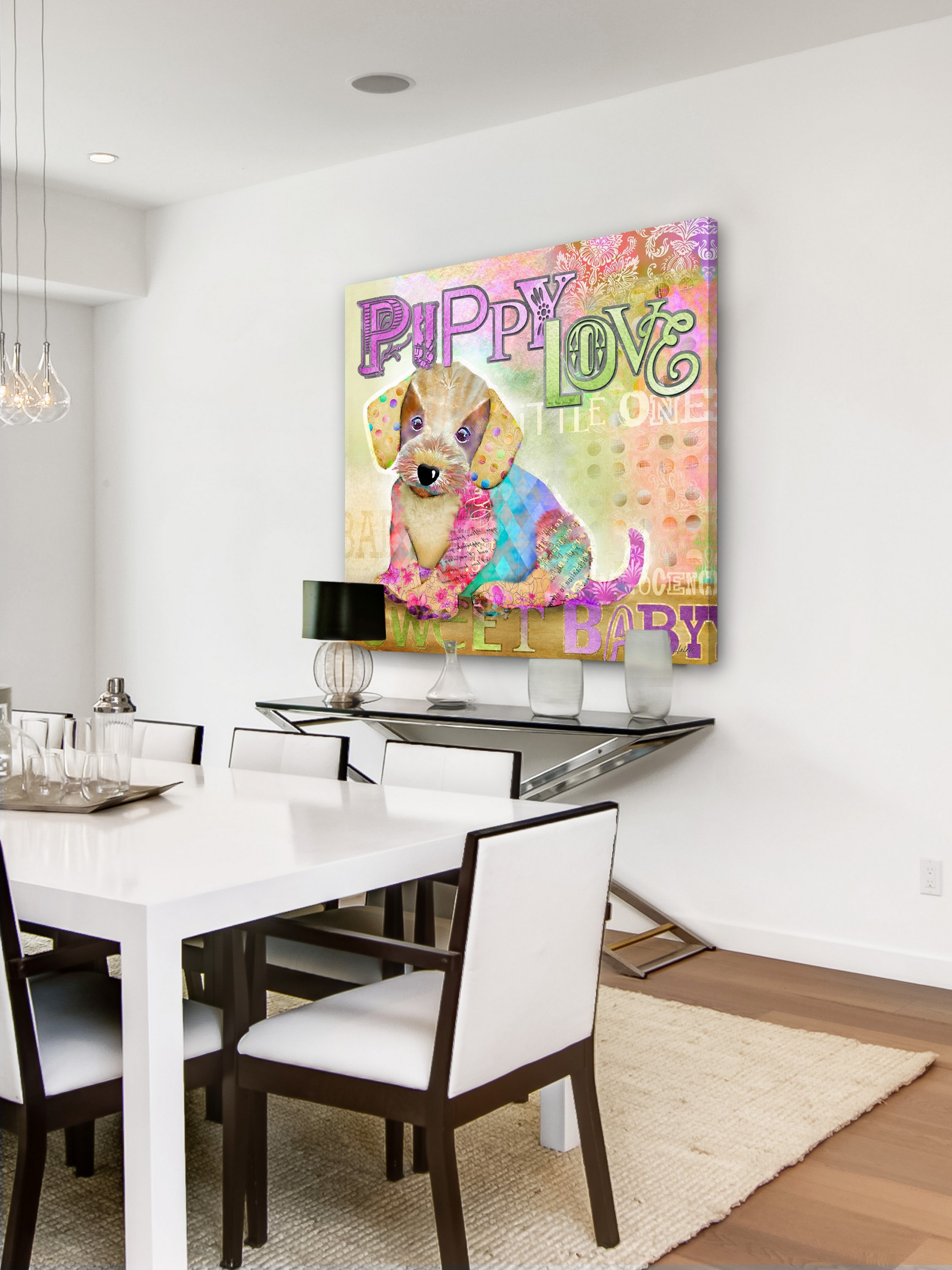 "Puppy Love" Painting Print on Wrapped Canvas