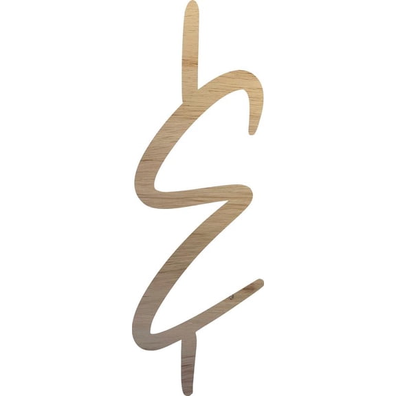 Unpainted Wood Letter & Craft, Paintable 20'' Tall Wood Alphabet Letter, DIY Nicholia Script Font