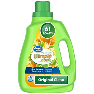 Great Value Ultimate Fresh Laundry Detergent, Original Clean, 88 fl oz, 61 Loads