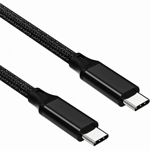 wonima11 USB C to C Cable, 3.2 Gen 2 USB-C Cable 10ft - 4K UHD 20Gbps 100W PD Fast Charging Cable for MacBook Pro, for iPad Pro, Nylon Braided, Black.