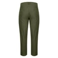 thumbnail image 4 of YLSDY Mens Chinos Pants Casual Slim Fit Dress Pants Stretch Flat-Front Tapered Slacks Fashion Spring Business Pants Army Green 20-22, 4 of 6