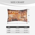 thumbnail image 6 of Bingfone Hand Drawn Vintage Coffee Standard Size Pillowcase, Long Staple Pure Cotton Envelope Closure Pillow Cover,16"X24", 6 of 9