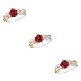 thumbnail image 4 of Minnieouse Anillo de rosa roja 3D para mujer, anillos de diamantes de imitación con hojas, joyería brillante Simple, regalo de señora de estilo europeo Type1 NO1 Minnieouse CBP587122, 4 of 6