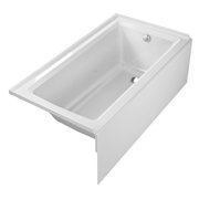 Duravit 700353000000090 60 x 32 in. Architec Soaker Alcove Bathtub with Right Drain, White