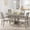 Gray, variant on Garvee 47-Inch Round Large Dining Table, Wooden Kitchen Table for 4 with Wooden Top and Legs for Home Dining Room or Living Room - Brown(Only Table,Chairs Not Included)
