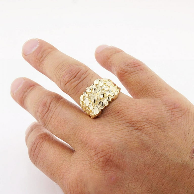 Men's nugget hotsell rings with diamonds