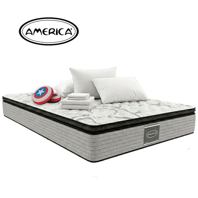 Paquete Colchón Individual América Ortopedico + Juego de Sábanas Individual + 2 Almohadas + Complemento