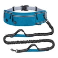 thumbnail image 2 of Correa para perros, manos libres, ajustable, cinturón, material reflectante, amortiguador elástico Azul, 2 of 9