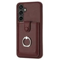 thumbnail image 3 of ELEHOLD Case for Samsung Galaxy A16 5G, PU Leather Wallet Case with Card Slot, 360° Rotating Ring Stand Cover,Winered, 3 of 6