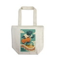 thumbnail image 1 of Long Beach Island, New Jersey, Black Lab Lifeguard (100% Cotton Canvas Reusable Tote Bag), 1 of 3