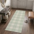 thumbnail image 6 of Hallway Runner Rug 2x6ft Buffalo Plaid Washable Runner Rug Non Slip Non-Shedding Low-Profile Sage Green Olive Farmhouse Gingham Striped Long Bathroom Floor Carpet Rugs for Kitchen Entryway Bedside, 6 of 8