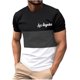 thumbnail image 1 of Mens Casual Pantalones Cortos Cuello Redondo Patchwork Impresión Suéter Blusa de Fitness, Camisetas para Hombre, 1 of 4