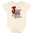 thumbnail image 3 of Inktastic Jesus is the Reason for the Season Pinecone and Snowflakes Boys or Girls Baby Bodysuit, 3 of 5