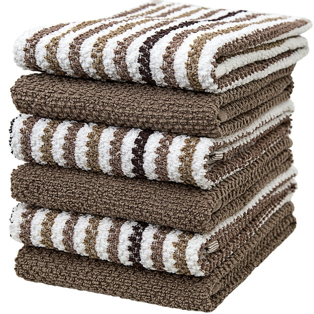 Premium Kitchen Towels (16”x 26”, 6 Pack) Large Cotton Kitchen Hand