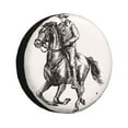 thumbnail image 1 of Balery Cowboy Ride A Horse Cubiertas para Neumáticos - Protector Resistente para Neumáticos de Camioneta, SUV, Remolque, Camper y RV-14 inch, 1 of 6