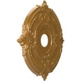 thumbnail image 2 of Ekena Millwork 19"OD x 3 1/2"ID x 1"P Attica Thermoformed PVC Ceiling Medallion (Fits Canopies up to 6 3/4"), Universal Aged Metallic Vintage Gold, 2 of 10