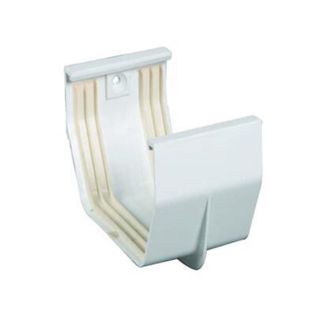 Amerimax 5 in. H x 3 in. W x 3.3 in. L White Vinyl Gutter Connector