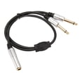 thumbnail image 2 of Cable Divisor De 6,35 Mm, Cable De PVC, Cable Adaptador Divisor De Sonido, Estéreo Plug And Play, Hembra Estable A Macho Doble De 1,6 Pies Para Micrófono Para Amplificador, 2 of 7