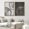 thumbnail image 2 of PixonSign Framed Wall Art Set Wood Tree Rings Art Nature Abstract Artwork Wilderness Farmhouse/Country Canvas Print Vintage Neutral Wall Decor for Room, Entryway - 16"x24"x2 Panels Natural, 2 of 5