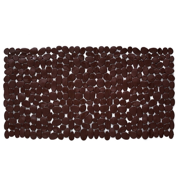 Alfombrilla antideslizante para baño, ducha de baño, alfombrilla de PVC para baño con ventosas, alfombrilla antideslizante para bañera, marrón Eigraketly HA000330-05B