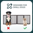 thumbnail image 4 of Smart FENDEE Foldable Dog Gate Extra Wide Dog Fence Bamboo Pet Gate for Doorway,24"H,Brown, 4 of 9