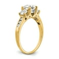 thumbnail image 7 of 14K Yellow Gold Ring Band Moissanite Round White 1.50ct. 3 Stone with side, Size 9, 7 of 7