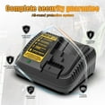 thumbnail image 6 of DCB118 Fast Charger is suitable for 18V/20V lithium-ion batteries - efficient and fast charging, compatible with 12Ah/9Ah/8Ah/6Ah/5Ah battery packs, versatile global voltage (110-240V), 6 of 8