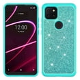 thumbnail image 3 of for T-Mobile Revvl 5G with Temper Glass TPU Hard Phone Case Glitter Shock proof Edge Scratch Shield Hybrid Layers Slim Bumper Cover (Teal), 3 of 4