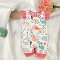 thumbnail image 6 of shamjina Baby Girl Fly Sleeve Romper Baby Summer Romper Round Neck Newborn Cartoon Pyjama 18 to 24 Months, 6 of 8