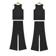 thumbnail image 5 of Fjuchai Summer Two Piece Outfits for Womens Crewneck Sleeveless Pullover Tank Tops + Bell Bottoms Casual Set S-XL, 5 of 9