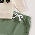 thumbnail image 4 of TOWED22 Baby Toddler Boys Cotton 2 Piece Long Sleeve Sweatshirt and Sweatpant Jogger Pants Set(Blazer,12-18 M), 4 of 5