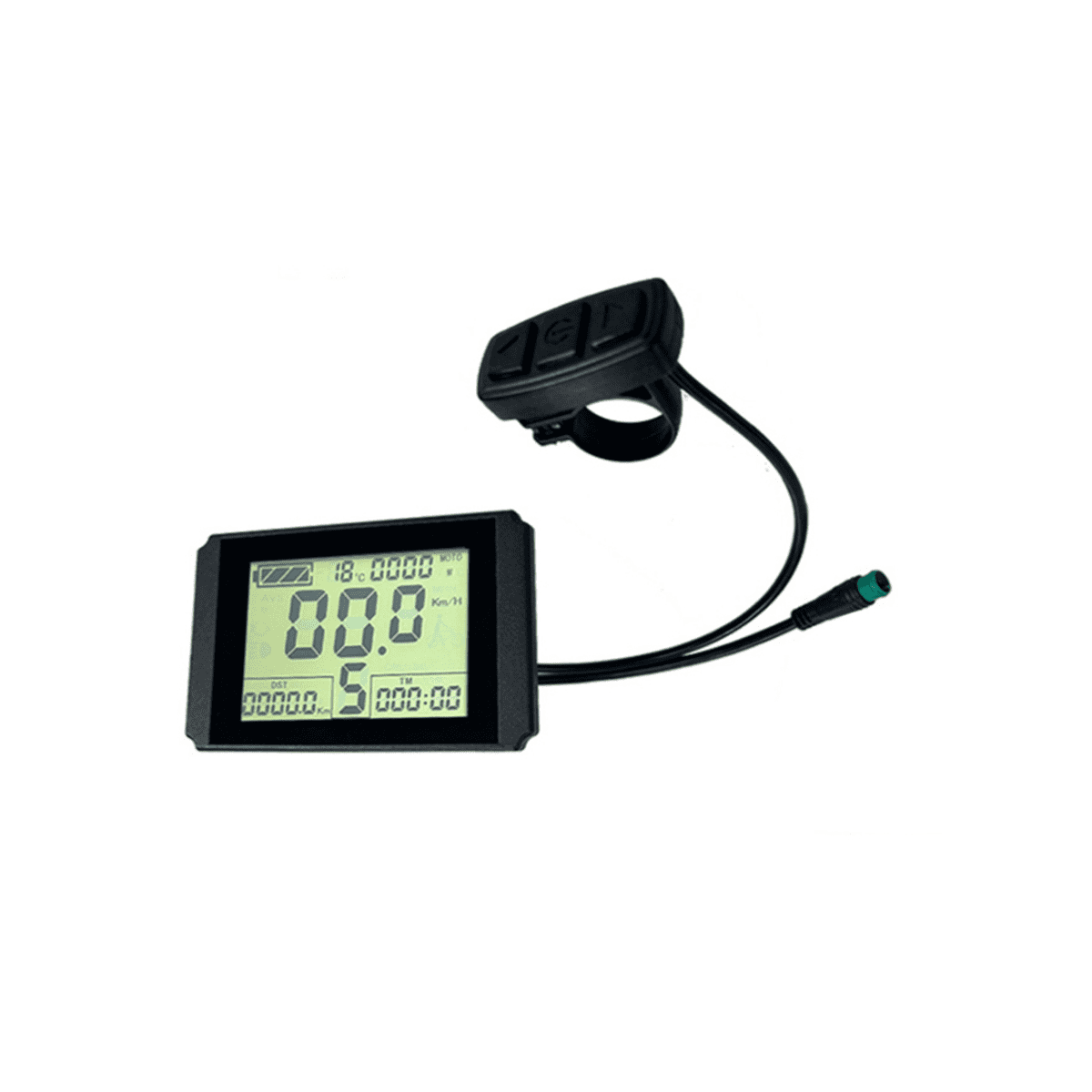 KTLCD10H Display Ebike Meter with 5Pins Waterproof Plug 24V/36V/48V